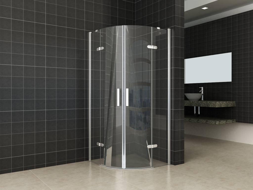 Arcon douchecabine kwartrond 2 swingdeuren l.100 x b.100 x h.200 cm Douchewand laten plaatsen