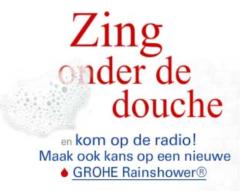 Grohe doucheonderzoek: Zingen onder de douche garandeert een goed begin van de dag.