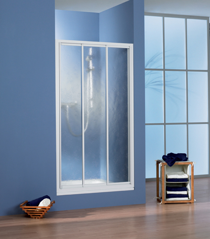 HSK Prima douchecabine Schuifdeur 3-delig, kunststof glas HSK Prima douchecabine Schuifdeur 3-delig, kunststof glas