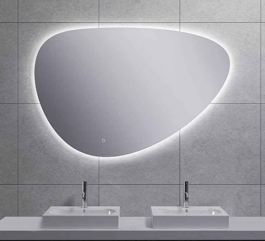 Arcon Asymmetrische LED spiegel dimbaar met verwarming 120 cm