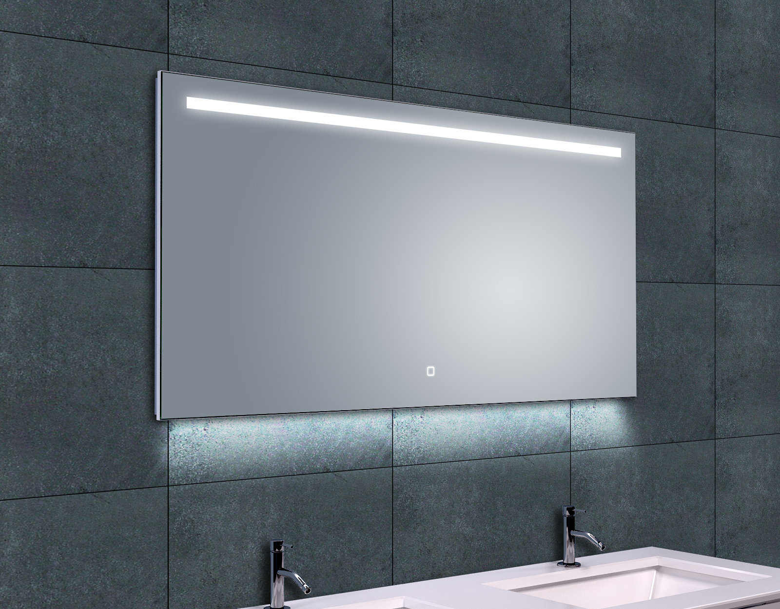 dramatisch Grootte Trend Arcon Dimbare Badkamerspiegel B.120 x H.60 cm met LED verlichting