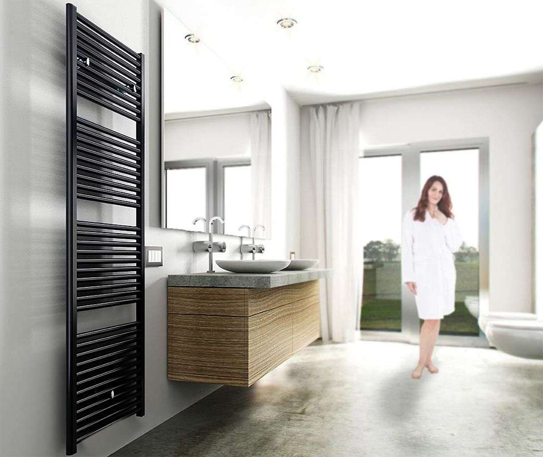 Arcon Design Radiator Elara Black in mat zwart