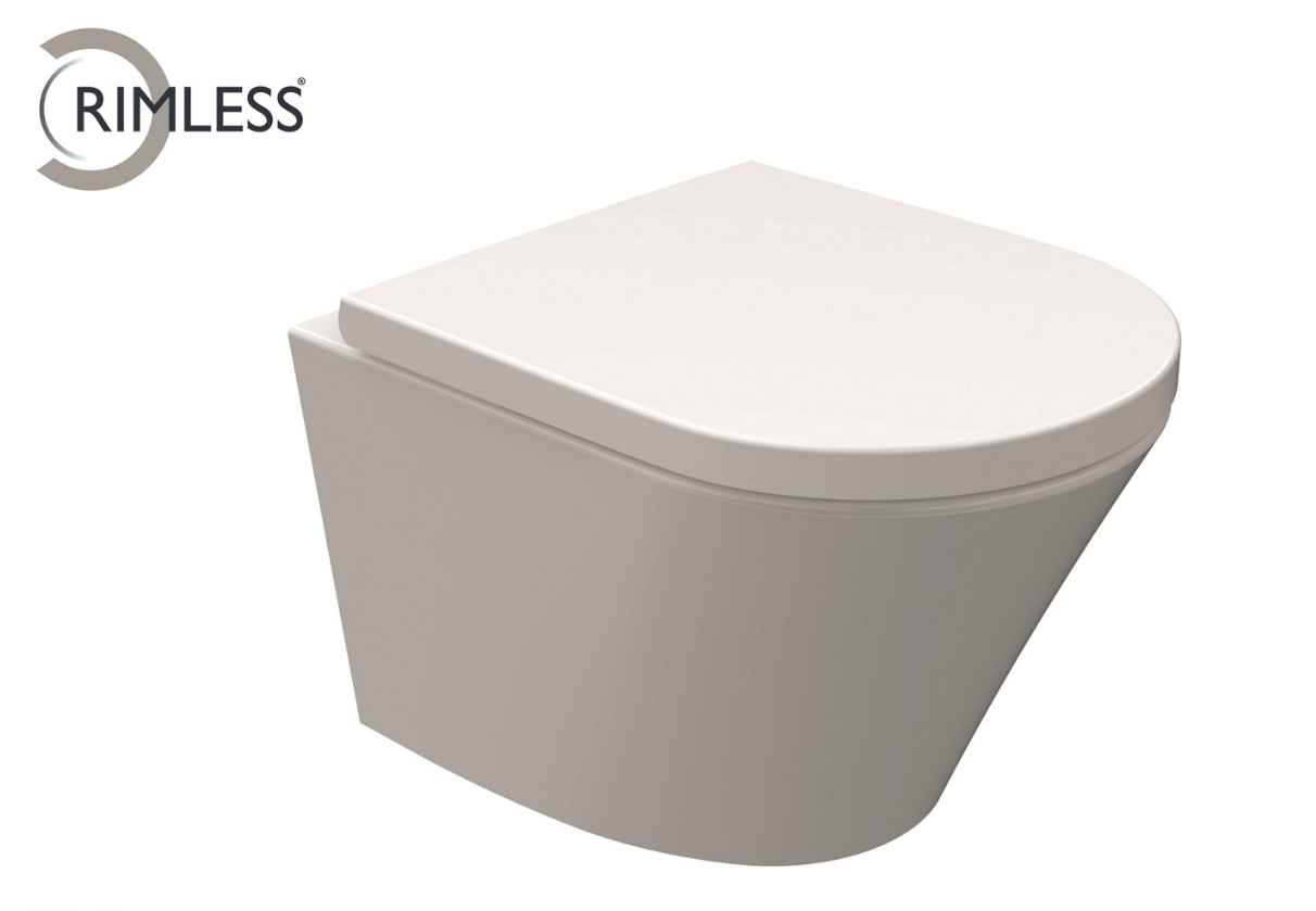 Modern en randloos wandtoilet, de F-design Vesta S