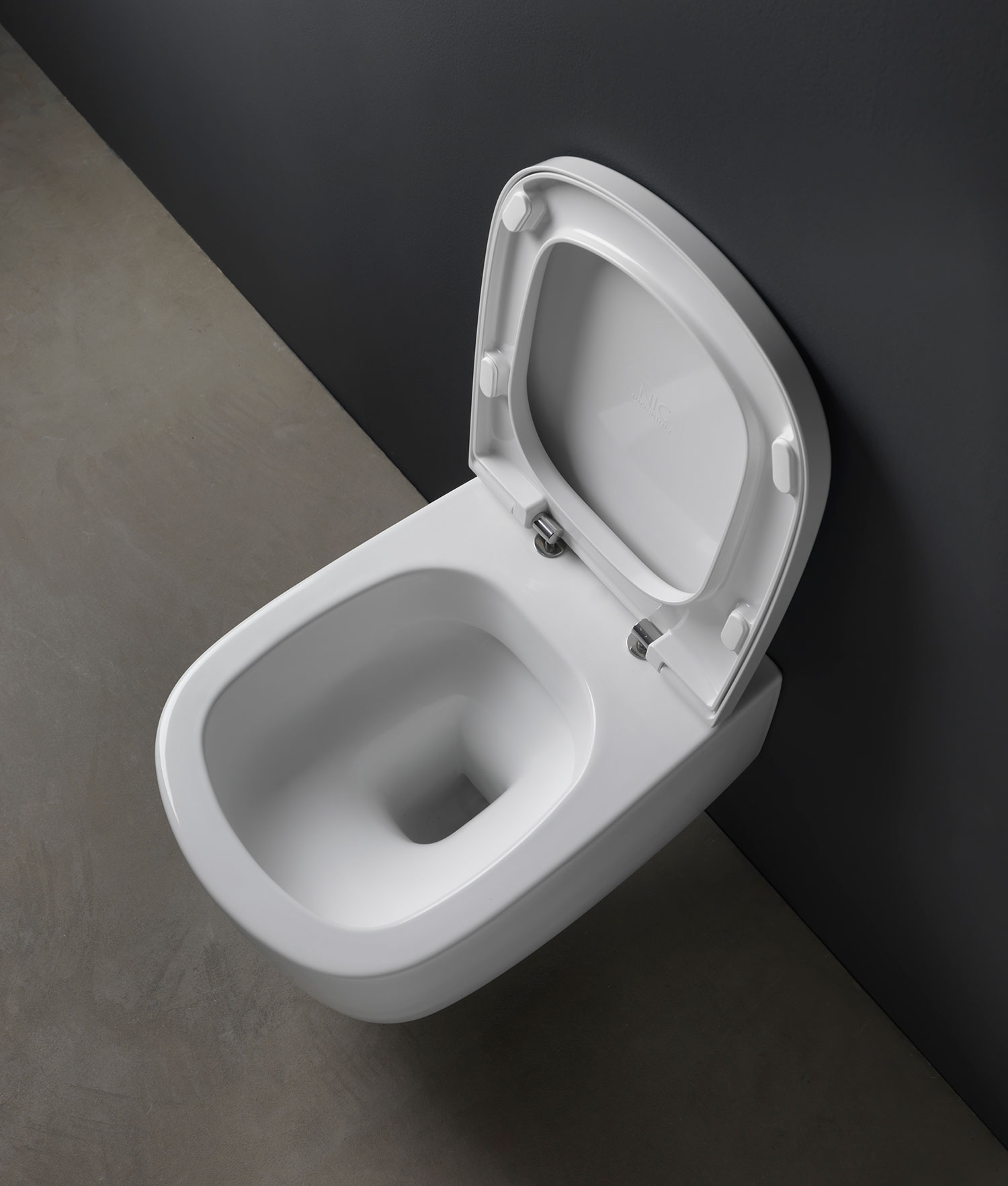NIC Design (zonder spoelrand) Toilet in wit