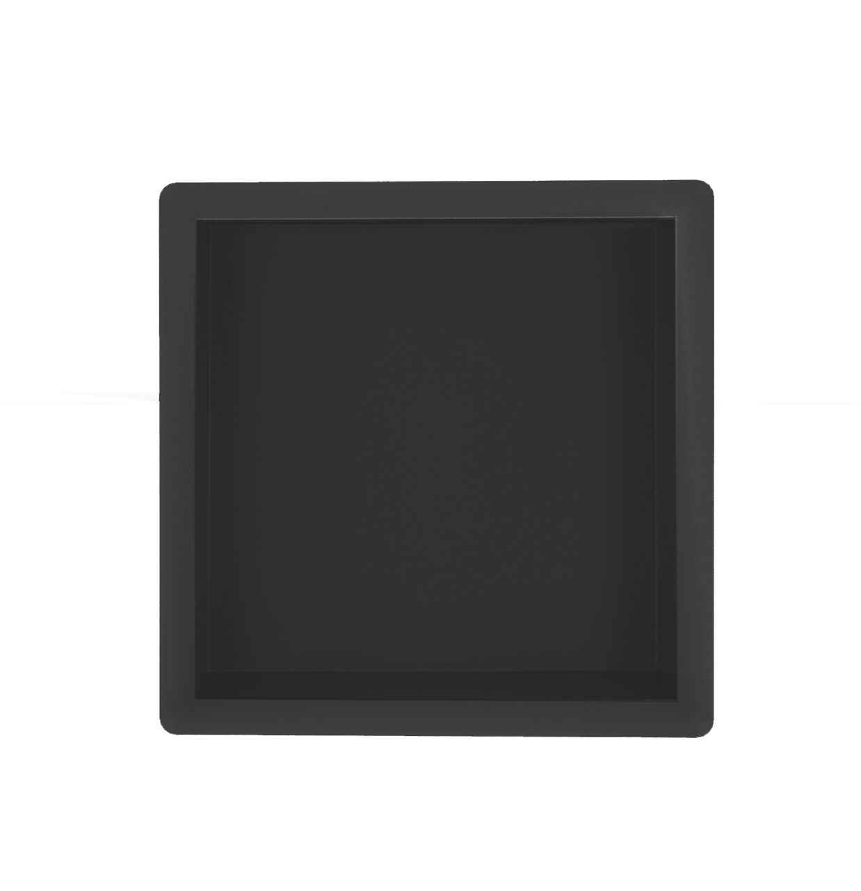 RVS Inbouw Opbouw Muurnis 30 x 30 x 10 cm in mat zwart RVS