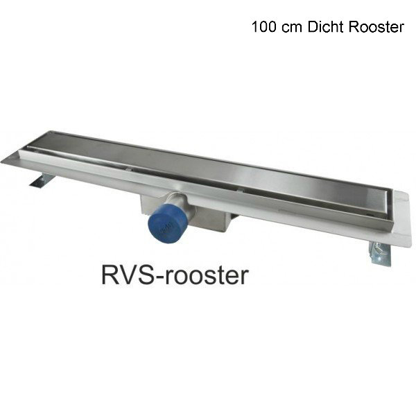 Fantastisch Gewoon Vorm van het schip RVS Douchegoot 100 cm vloerversie, dicht of tegelbaar rooster