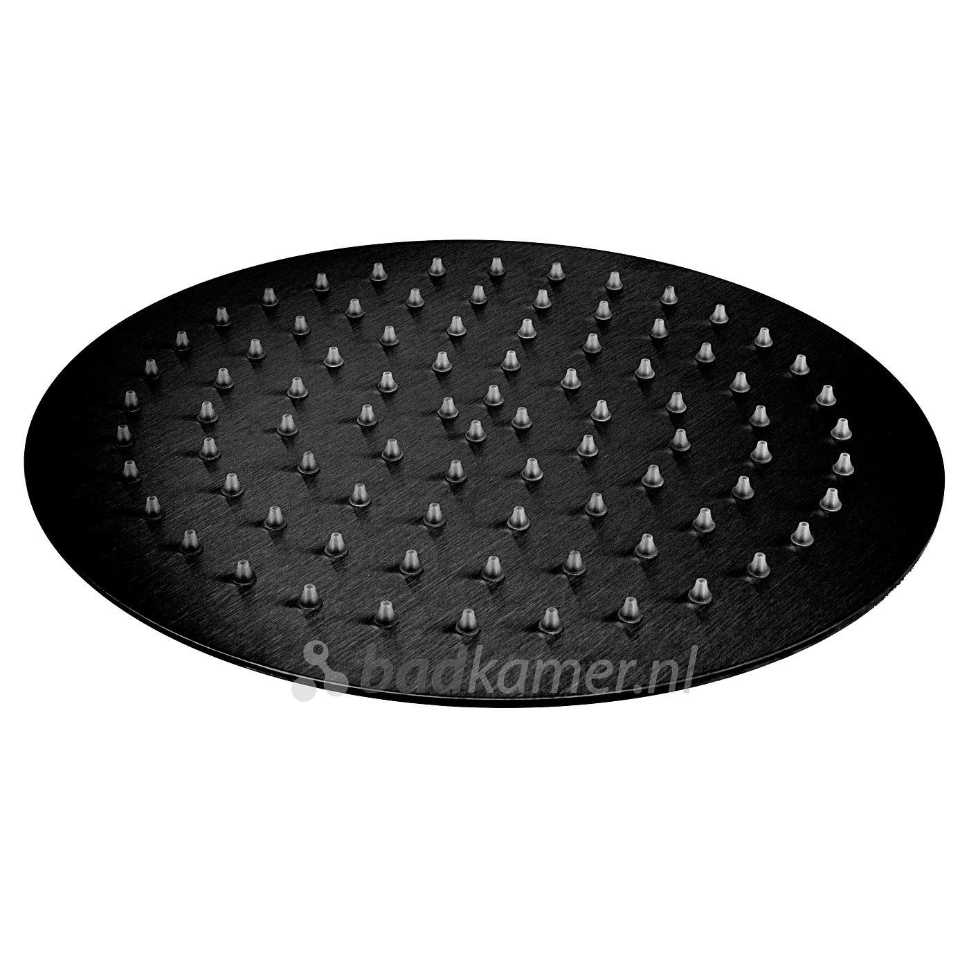 RVS Design Geborstelde Regendouche diameter 25 cm zwart