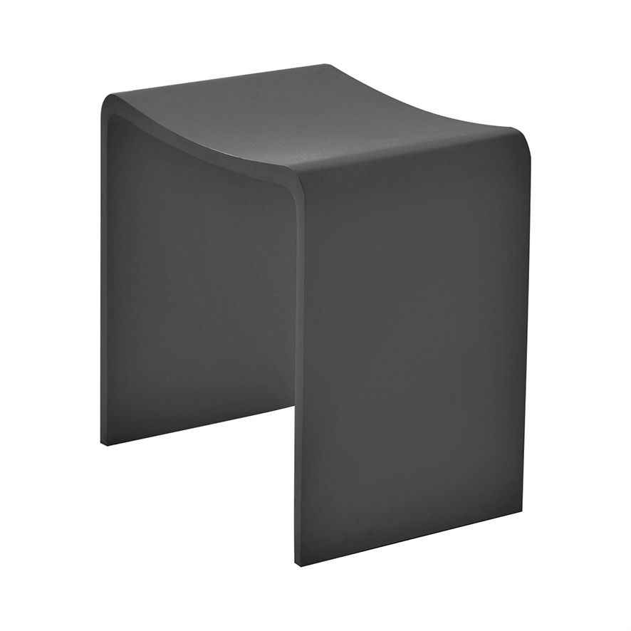 Solid Surface Badkamerkrukje in mat zwart
